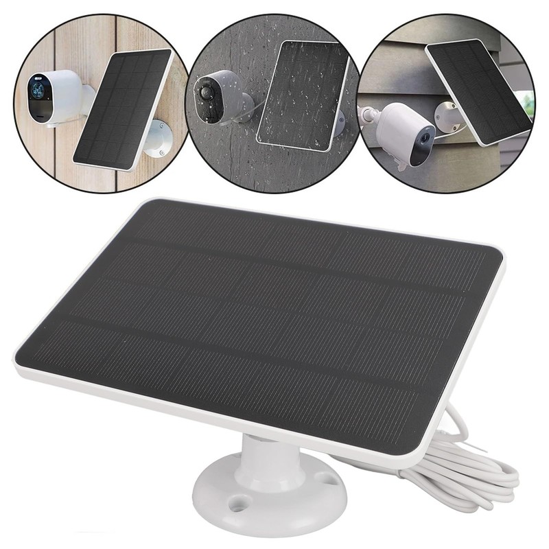 Solar Panel for Security Camera, 4W 5V Waterproof Solar Charger