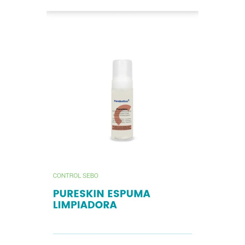 Parabotica Espuma Limpiadora Seborreguladora Piel Grasa 150mL Ácido Salicílico