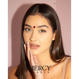 Maroon Dot Circle Bindis by MERCY LONDON Indian Velvet Bindi Colorful Multi Packet Different Sizes