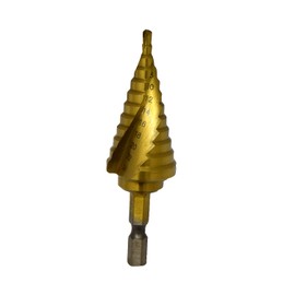 Takagi Earth Man Spiral Step Drill, Titanium Coated 0.1 - 0.9 inches (3 - 24 mm), 12 Steps SDT-2