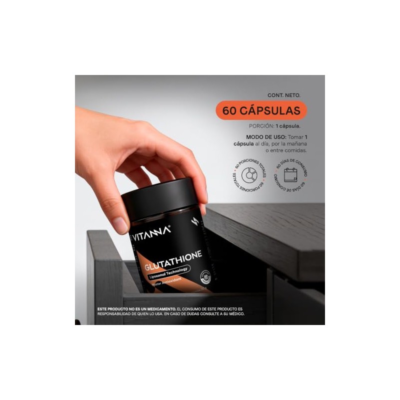Glutatión Liposomal 500 mg | L-Glutatión Reducido Alta Absorción |
