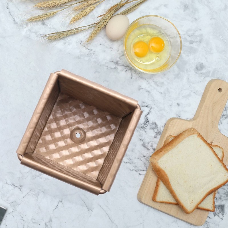Iegefirm Square Box Mould with Lid Toast Mould Bread Mould