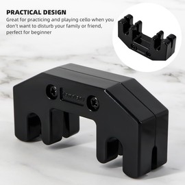 Domofa Cello Mute Metal Violoncello Practice Silencer for Cello Replacement Parts (Black)