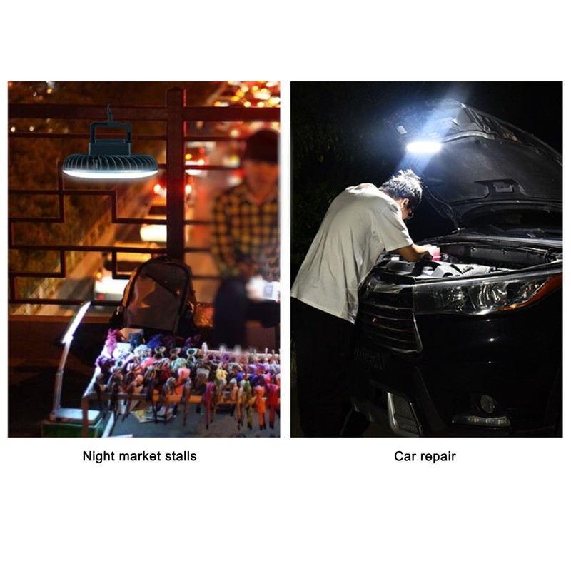 Portable Camping Fan Light LED with Magnet Hook USB Charging