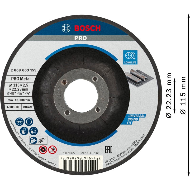 Bosch Professional 1x Standard for Metal Cutting Disc (for Metal,