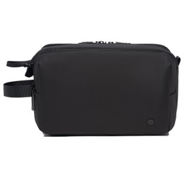 Purevave Large Compact Mens Toiletry Travel Bag Hanging, Mens Dopp Kit for Travel Waterproof, Wash Pouch Black