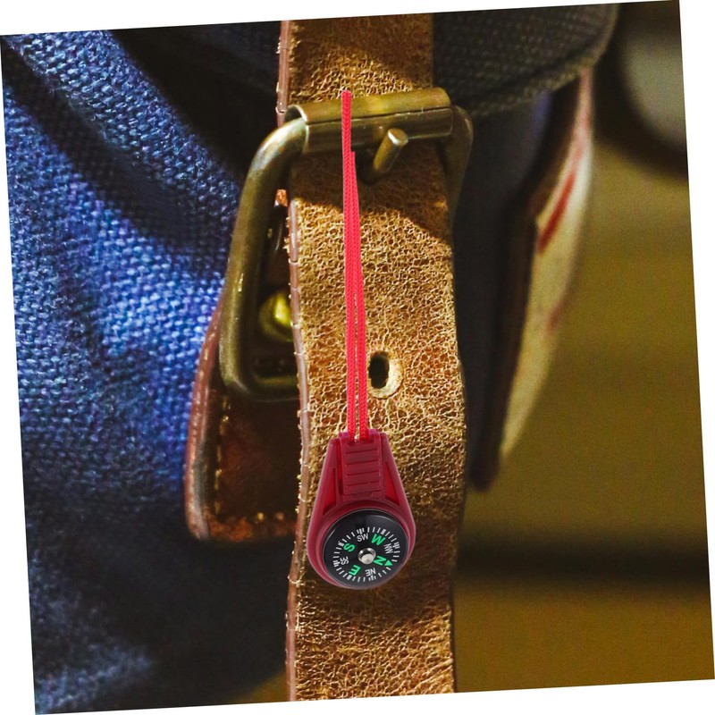 Totority 10pcs Miniature Compass Keychain Lightweight Compass for Hiking Camping