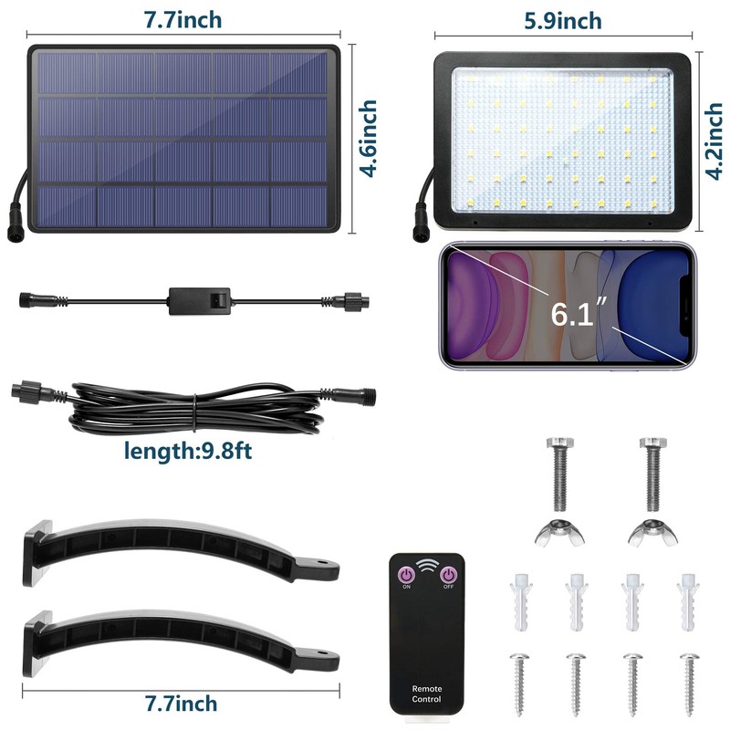 JACKYLED 1000 Lumen 48 LED Solar Dusk to Dawn Light
