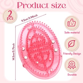 Acellegic 2 Pcs Meridian Massage Brush Magnetic Full Body Meridian Brush Beauty Salon Massage Tools for Full Body SPA Massager Relaxation(Pink)