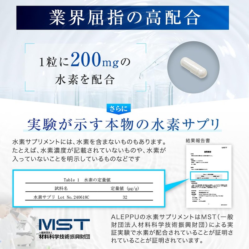アレップ 水素リッチPREMIUM 36時間持続 高濃度 水素サプリ 30日分 (1袋)