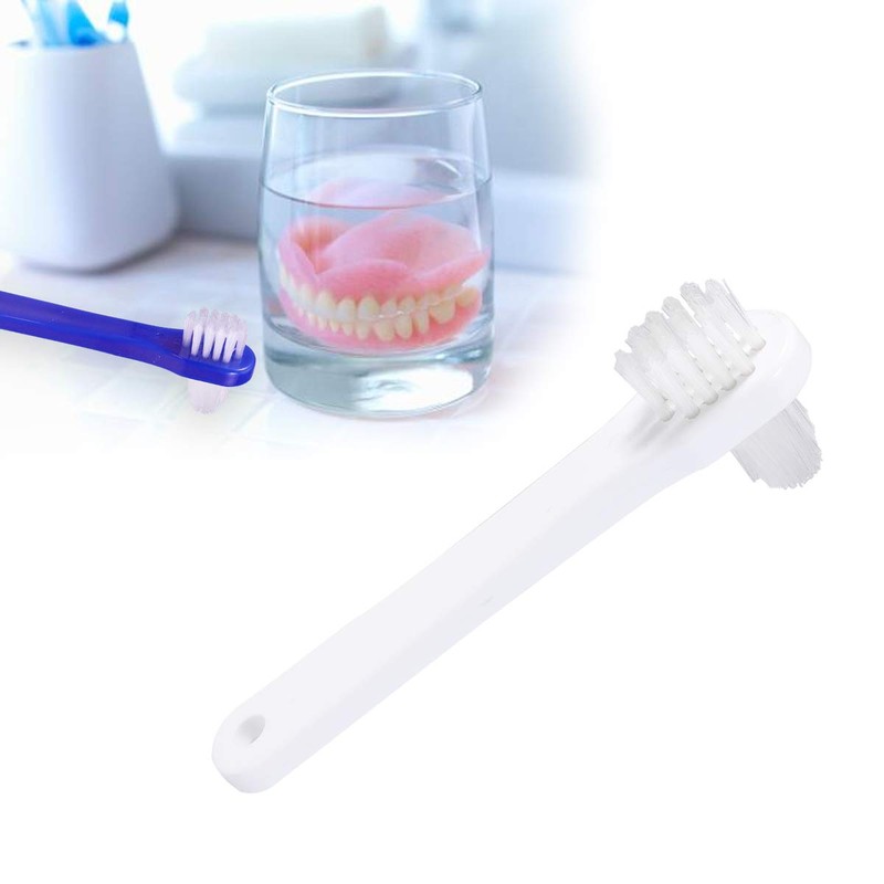 Healifty Denture Brush Double Sided Cleaning Brush Pack of 2