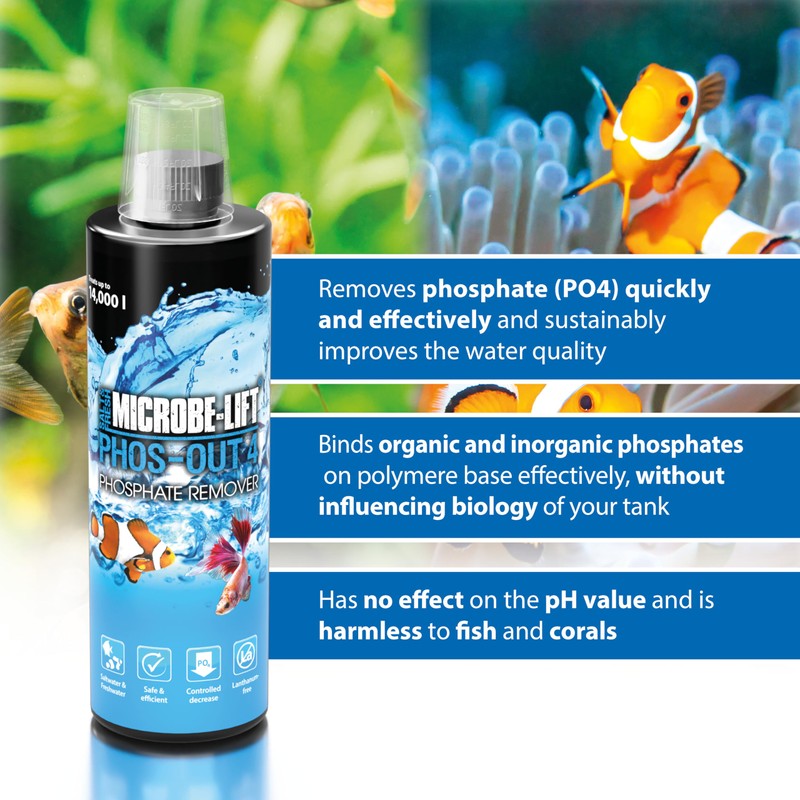 MICROBE-LIFT Phos-Out 4 – liquid phosphate remover for every marine
