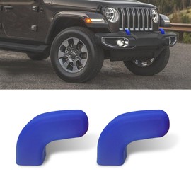 ASUBHA Tow Hook Cover, Bumper Tow Hook Covers, Front Bumper Tow Hook Rubber Sleeve Protectors Compatible with 2007-2018 Jeep Wrangler JK JKU/for 2018-2024 JL JLU & Gladiator JT Exterior Accessories