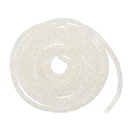 MECCANIXITY 2.5 Yard 7mm 0.28" 0.28" Cordón de Lentejuelas Brillantes Cordón de Tubo de Estrás para Vestidos de Boda DIY Ropa Disfraces Zapatos Accesorios de Joyería Claro Crema