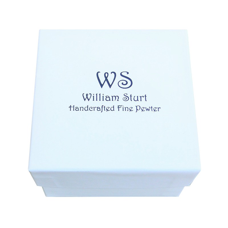 Fine Pewter Salt Bowl with Simple Spoon, Handcast from an