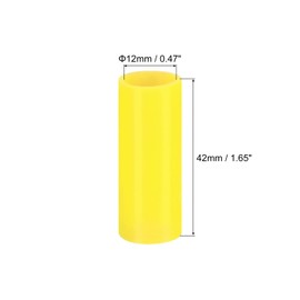 uxcell 8pcs Silicone Straw Tips, Metal Straw Covers, Soft Reusable Straws Tips Fit for 12mm/0.47" OD Stainless Steel Straws (Yellow, 42mm Long）