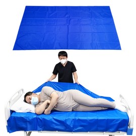 EZ Assistive 56"*78" Flat Slide Sheet Reusable and Washable Patient Transfer Sheet for Patient in-Bed Transferring and Repositioning Easy Apply and Use
