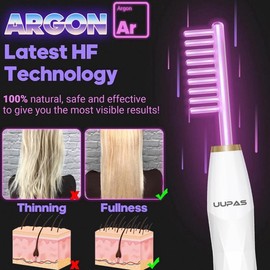 High-Frequency Facial Wand Model U05 with 4 Pieces Glass Tubes, Argon Technologies for Acne, Shrink Pores, Spot Lightening, and Hair Growth