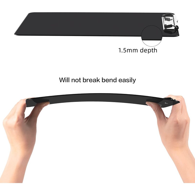 Clipboard Folder, 6 Packs A4 Plastic Clip Boards with Secure