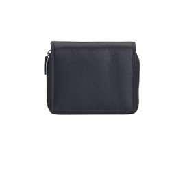 Josephine Osthoff Purse Zip Small Women's Coin Compartment Men's Genuine Leather with RFID Protection Women's Small Wallet (232), black, coin purse