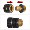 Hourleey Garden Hose Quick Connector, 3/4 Inch Male and Female