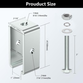 UNISTRUT Strut Channel Trolley Track Hanger Bracket, 1-5/8 Intermediate Support Hanger for All 1-5/8" Channel Trolley Track (8)