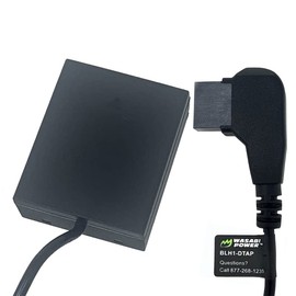 Wasabi Power DCC-BLH1 Dummy Battery DC Coupler with D-Tap Input for Olympus BLH-1 and Olympus OM-D E-M1, OMD EM1, Mark II III, E-M1X, E-M1 X, EM1X