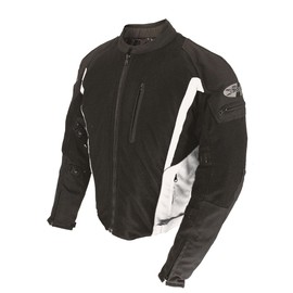 Joe Rocket Analog Men's Men's Street Motorcycle Jackets - Black/White / 2X-Large