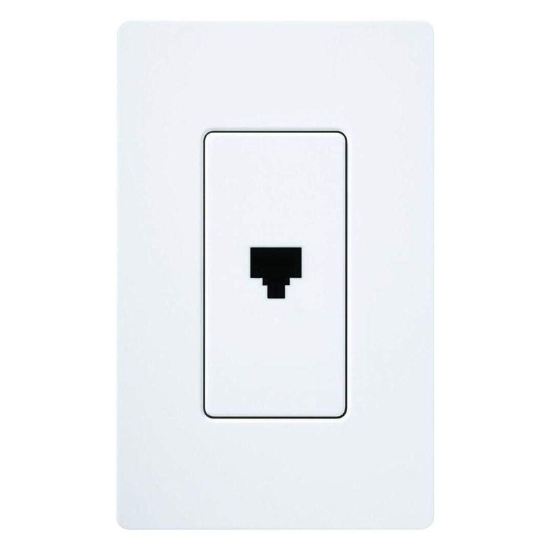 Lutron CA-PJ-WH Claro - Toma telefónica, color blanco