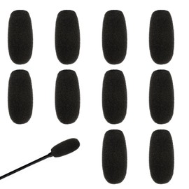 10 Pcs Microphone Covers Foam Windscreen Headset Microphone Covers Foam High Density Mic Covers for Microphones Protection