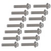 20Pcs M10x1.5 Screw Bolts A2‑70 Stainless Steel Flanged Hex Head