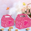 Zliisang 16PCS Pink Princess Candy Boxes Pink Goodie Gift Bags