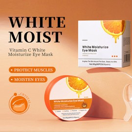 Hppsctink 60PCS Augenmaske, Vitamin-C-Feuchtigkeitsmaske für die Augen, Reduziert Schwellungen, Müdigkeit und dunkle Ringe unter den Augen, eye cream