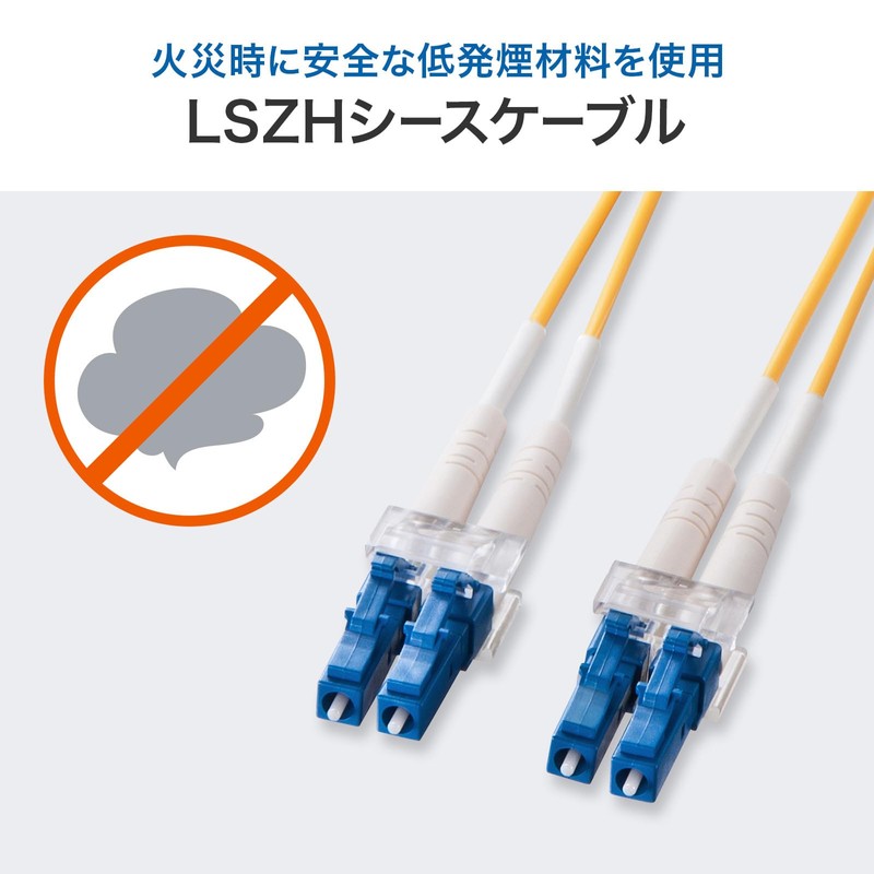 Sanwa Supply HKB-LCLC1-20N Eyeglass Type Fiber Cable (Single 8.6μm, LC