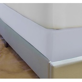 SHEEX - Original Performance Box Spring Wrap, Sleek Alternative to Dust Ruffles, Add Color to Any Box Spring - Pearl Blue, Queen