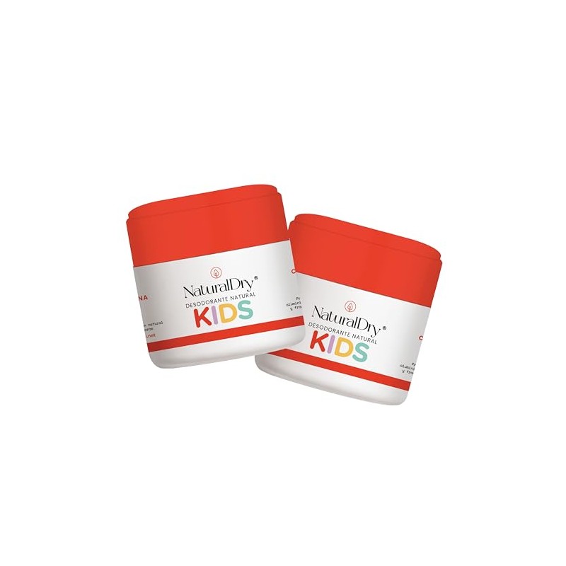 Naturaldry Pack Desodorantes Naturales Kids Formato Crema Infantil Niñas Niños