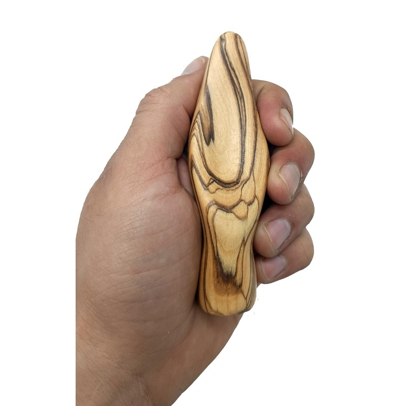 Zuluf Olive Wood Virgin Holding Mary 3.9" - Hand Carved