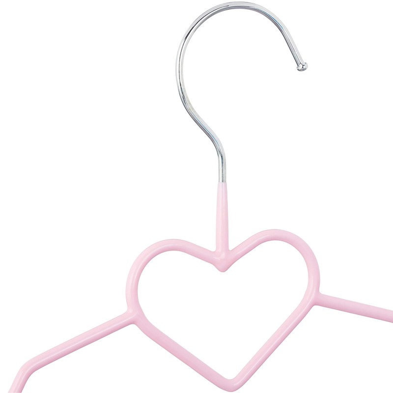 Set of 10 Children's Clothes Hangers heart