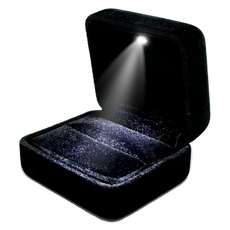 DELALO Ring Box with Light - Ring Box with LED