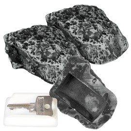 Lunartec Key Stone: Set of 3 Key Hiding Place in Stone Look