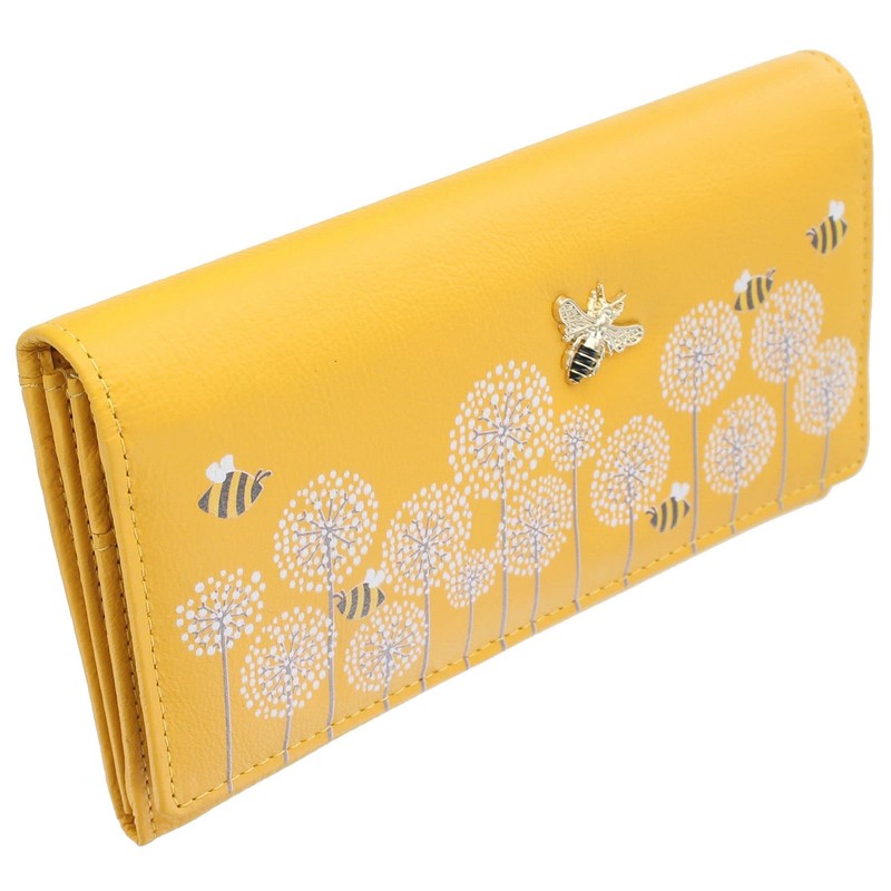 Mala Leather Moonflower Collection Leather Flap Over Purse RFID Blocking