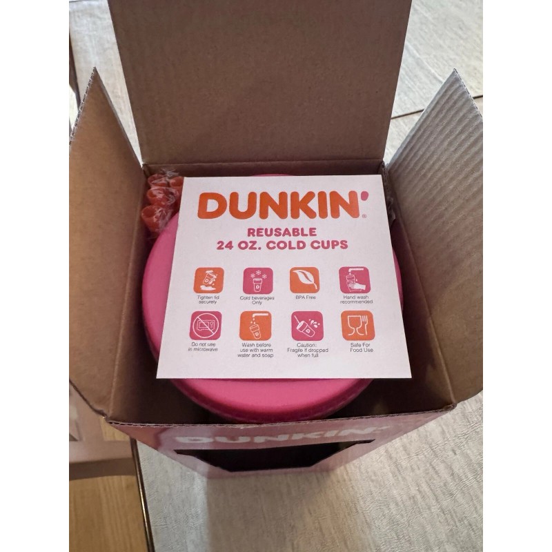 Dunkin' Donuts Box Of 4 Dunkin DunKings Dunqueens S reusable