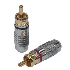 [4pcs] 4 pcs Total Hi End RCA Male Plug Adapter Audio Phono Gold Plated Solder Connector KK-02