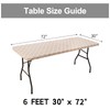 smiry Rectangle Picnic Tablecloth, Waterproof Elastic Fitted Table Covers for
