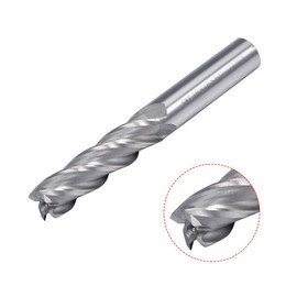 Sourcingmap 16mm Shank 16mm x 63mm Straight Flat Nose End Mill Cutter CNC Router Bits 4 Flute