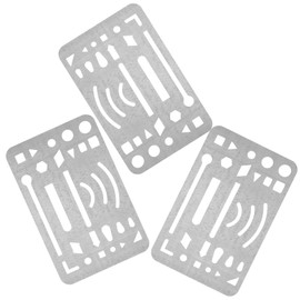 FOMIYES Stainless Steel Erasing Shield, Eraser Erasing Shield, Eraser Erasing Shield Template, Metal Stainless Steel Drawing Shield for Adults 3pcs