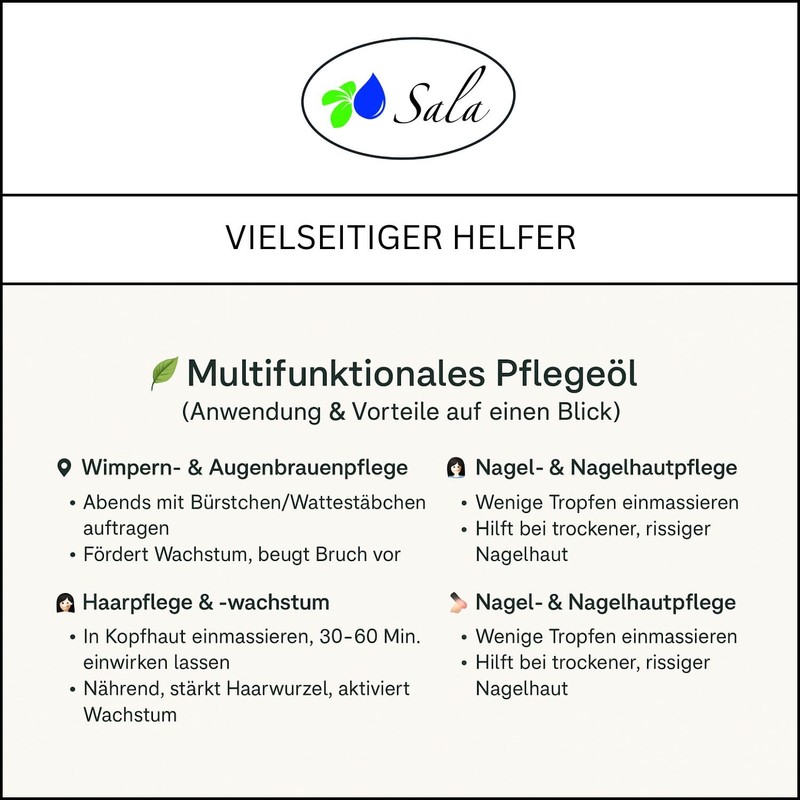 Sala Rizinusöl kaltgepresst BIO 50 ml Pipette