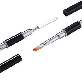 Poly Nail Gel Brush & Picker, Dual - Ended Stainless Steel Gel Nail Brush Tool for Polygel Brushes Kit Acrylic UV Nails Extension