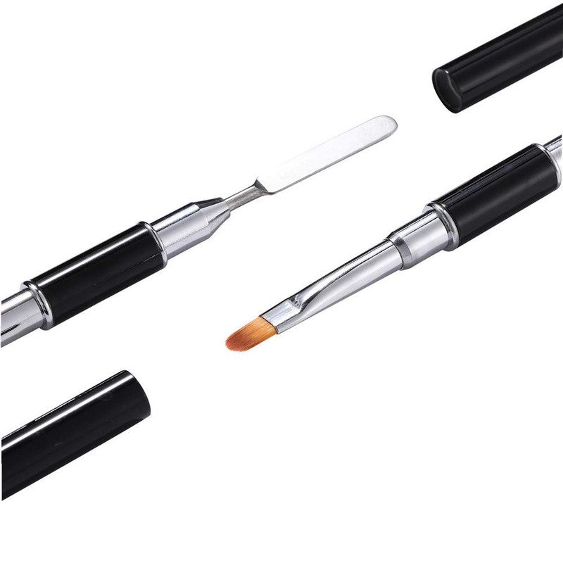 Poly Nail Gel Brush & Picker, Dual - Ended Stainless