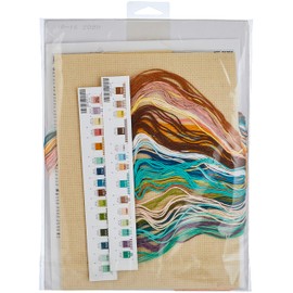 Dimensions Indian Peacock Counted Cross Stitch Kit, 14 Count Natural Aida, 9'' x 15''